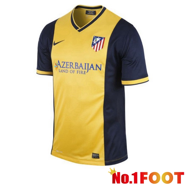 Soccer Jersey Atletico Madrid Retro Away Yellow 2013-2014