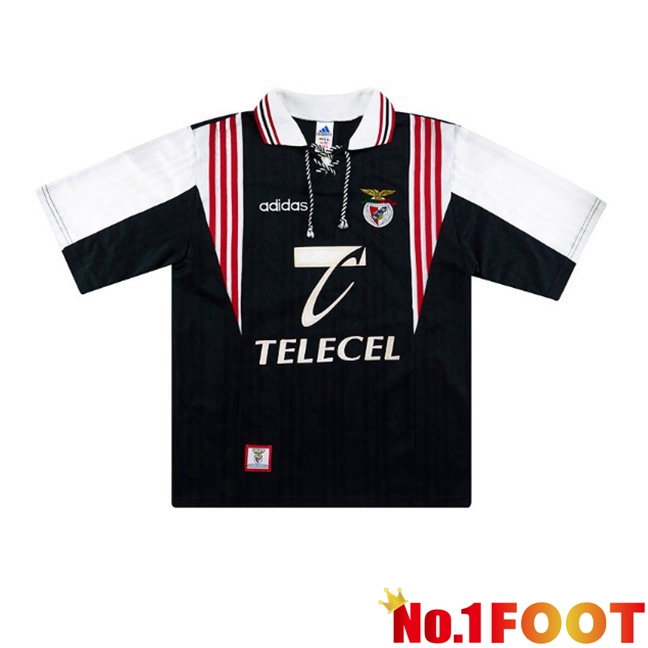 Soccer Jersey S.L Benfica Retro Away Black White 1997-1998