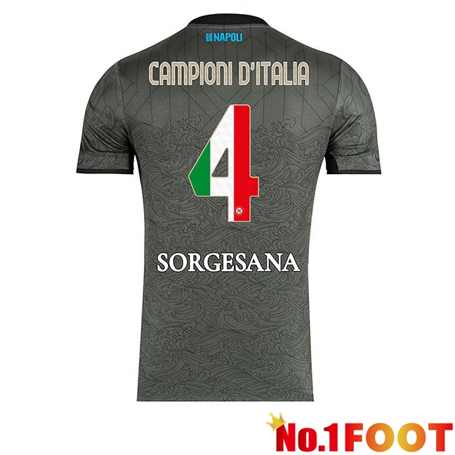 Soccer Jersey SSC Napoli Campioni D'Italia Third Grey 2024/2025