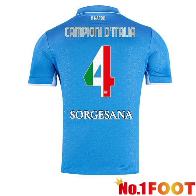 Soccer Jersey SSC Napoli Campioni D'Italia Home Blue 2024/2025
