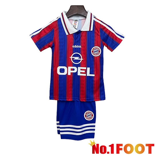 Bayern Munich Retro Kids Home Soccer Jersey 1995 1997