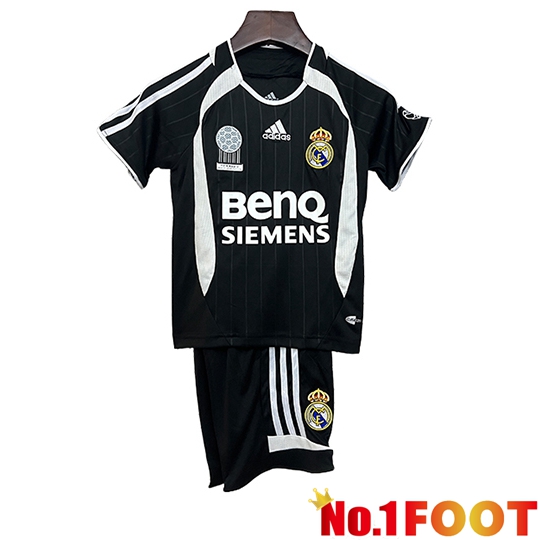 Real Madrid Retro Kids Away Soccer Jersey 2006 2007
