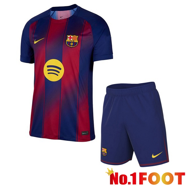 FC Barcelona Kids Home Soccer Jersey Blue Red 2025/2026