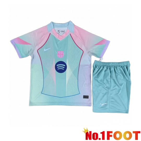 Barcelona Kids Soccer Jersey Special Edition Green 2025 2026