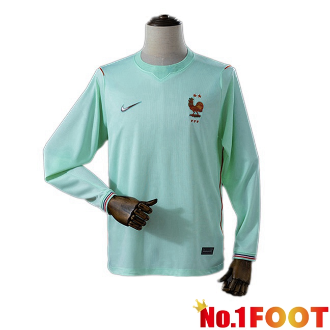 France Away Soccer Jersey Long sleeve Brown Green 2026/2027